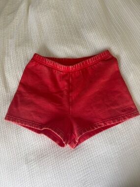 Aritzia Red Athletic Lounge Shorts